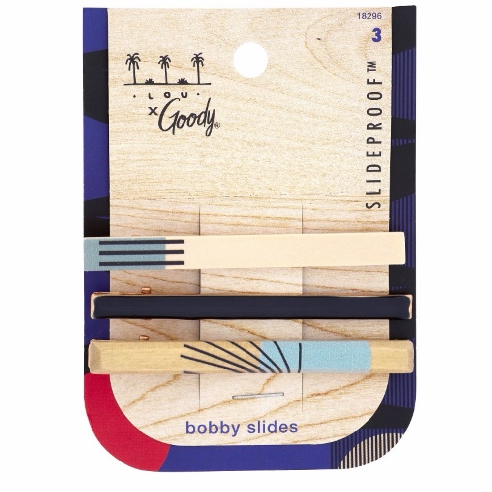 🧺🌷 Goody Tru X Hola Lou Collab Slideproof Bar Bobby Slides, 3 CT 💞